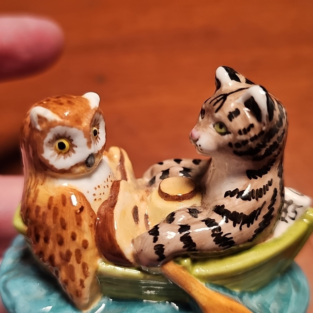 Halcyon Days Owl And The Cat Box - Picture 5 of 5